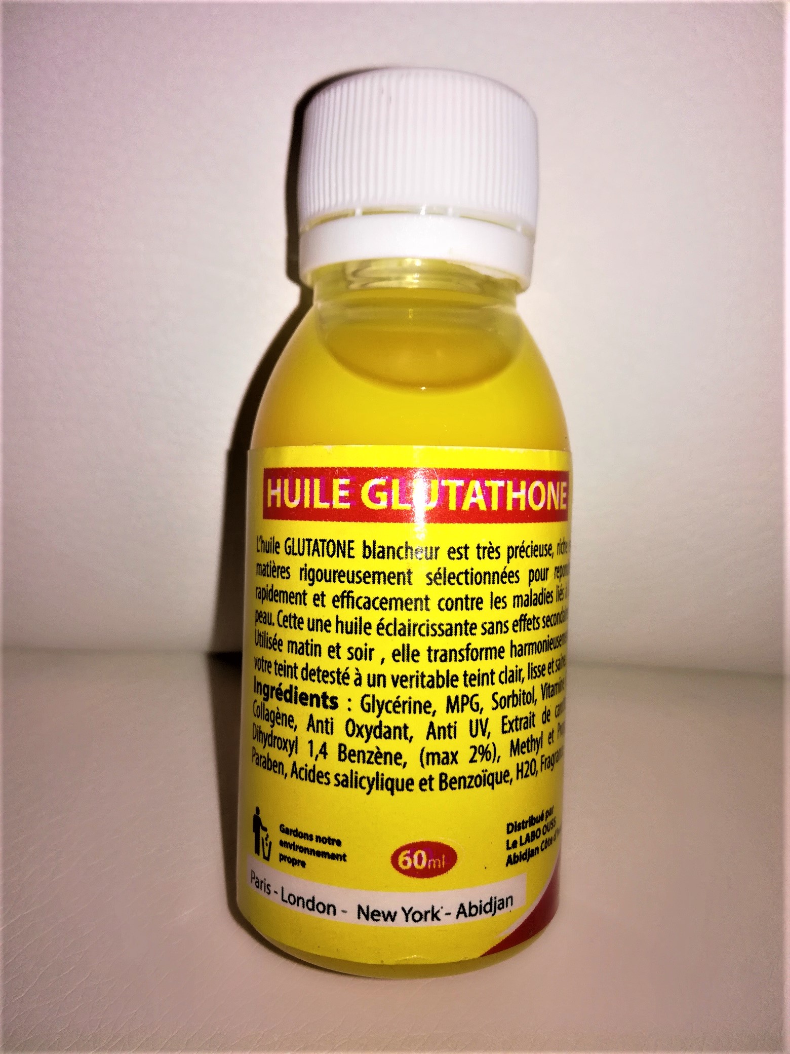 GLUTATHIONE HUILE SUPER ECLAIRCISSANTE AMBRE COSMETIQUE