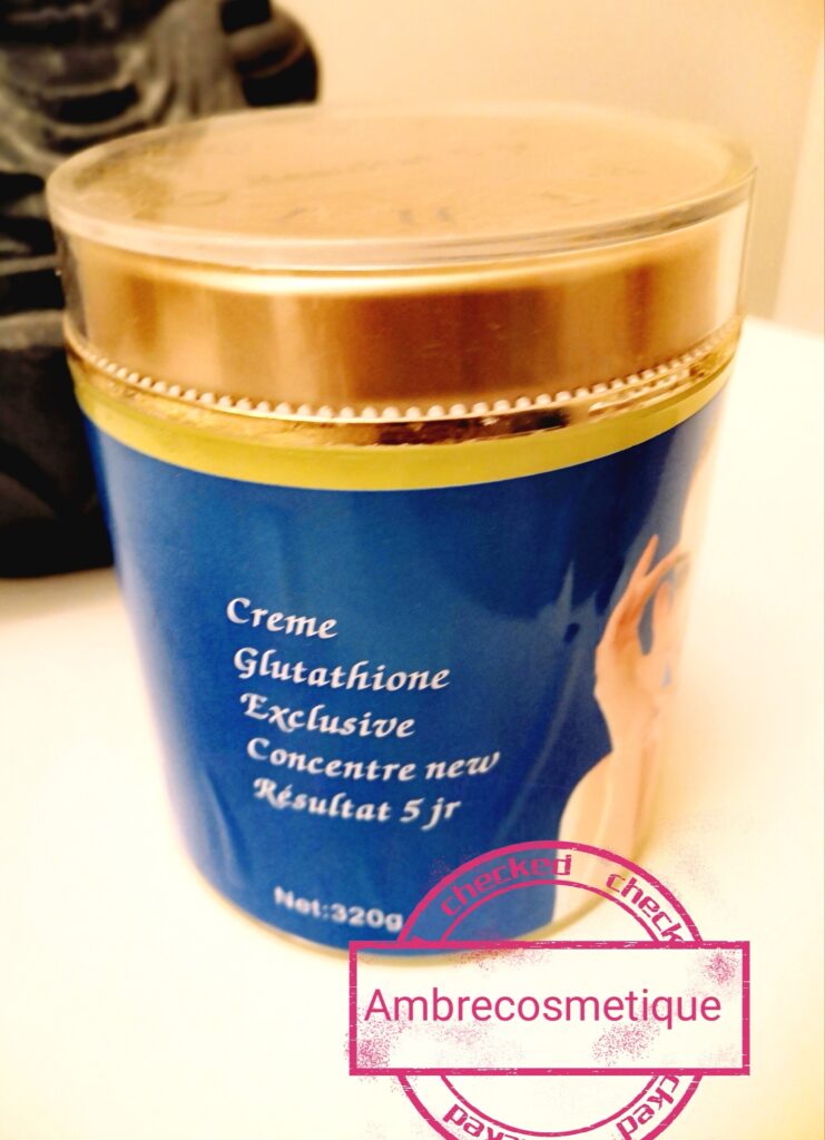 GLUTATHIONE BLEU ORIGINAL CREME CORPS ECLAIRCISSANTE AMBRE COSMETIQUE